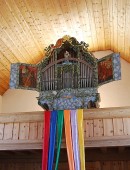 Vue de l'orgue historique de l'église de Valendas aux Grisons. Cliché personnel (juill. 2010)