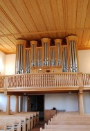 Vue de l'orgue R. Steiner de Lüsslingen (1994). Cliché personnel, fin oct. 2009