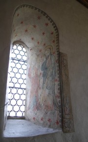Autres peintures murales du 15ème s., baie de gauche dans le choeur. Cliché personnel