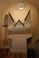 Vue de l'orgue Genève SA (1955) de l'église de St.-Sulpice. Cliché personnel (avril 2010)