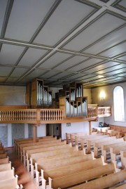 Vue de la nef en direction de l'orgue Wälti. Cliché personnel