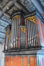 Vue du grand buffet de l'orgue en tribune. Cliché personnel
