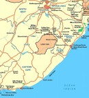 Carte permettant de localiser Durban