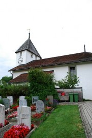 Vue extérieure de l'église de Riggisberg. Cliché personnel