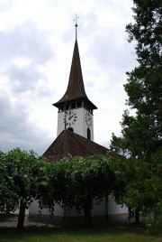 Vue de l'église de Münsingen. Cliché personnel (juillet 2010)