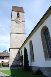 Vue extérieure de l'église réform. de Schöftland. Cliché personnel (fin juillet 2010)