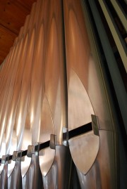 Détails de quelques tuyaux de l'orgue en Montre. Cliché personnel