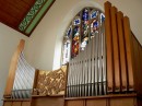 Vue de l'orgue Kuhn de l'église cathol. de Tramelan. Crédit: Paroisse cathol. de Tramelan. Remerciements