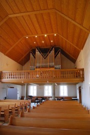Vue de la nef en direction de l'orgue Wälti. Cliché personnel