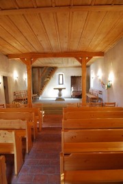 Vue intérieure de la chapelle (Chäppeli). Cliché personnel