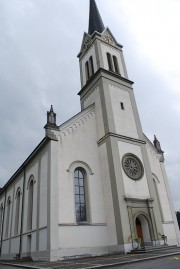 Vue de l'église catholique de Wolhusen. Cliché personnel (sept. 2010)