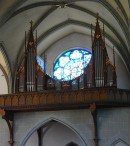 Vue de l'orgue Cäcilia AG (1986) de l'église d'Escholzmatt. Cliché personnel (début oct. 2010)