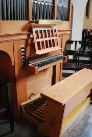 Console de l'orgue de choeur. Cliché personnel
