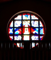 La verrière du Christ en façade Ouest. Cliché personnel