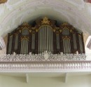 Grand Orgue de 137 jeux de l'Abbaye bénédictine d'Engelberg (Obwald, Suisse). Date de 1877 et a été restauré en 1993. Cliché personnel (mai 2008)