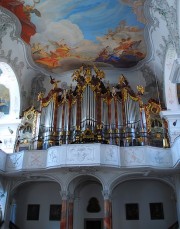 Vue du grand orgue Steinmeyer, instrument romantique/symphonique. Cliché personnel
