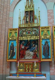 Un autel du transept montrant la mort de Joseph (réalisation entre 1911 et 1916). Cliché personnel