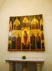 Le retable ancien de Sainte-Marguerite dans la cathédrale. Cliché personnel