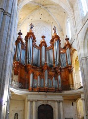 Vue du grand orgue Isnard de Saint-Maximin. Cliché personnel