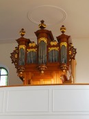 Vue de l'orgue Brosy (1788) de l'église d'Erschwil. Cliché personnel (fin nov. 2011)