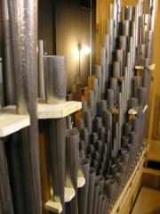Salle de Musique, intérieur de l'orgue, grand orgue. Cliché personnel