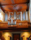L'orgue Metzler (1966) de l'église catholique de Schmitten. Cliché personnel (fév. 2012)