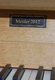 Signature de l'orgue (Metzler - 2012). Cliché personnel
