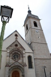 Vue de l'église de Delle. Cliché personnel (mai 2012)