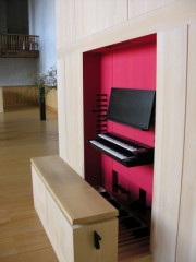 Les claviers de l'orgue Wälti de Wabern. Cliché personnel