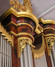 Les dorures de l'orgue de Frauenkappelen. Cliché personnel