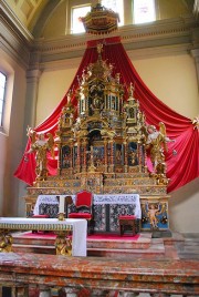 Le maître-autel, chef-d'oeuvre du baroque italien. Cliché personnel