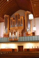 Vue de l'orgue Metzler de l'église réformée de Frauenfeld. Cliché personnel (automne 2012)