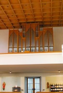 Vue de l'orgue Späth de l'église catholique de Aadorf. Cliché personnel (automne 2012)