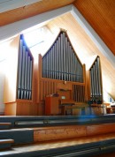 Vue de l'orgue Metzler (1959) de l'église réformée de Aadorf. Cliché personnel (automne 2012)