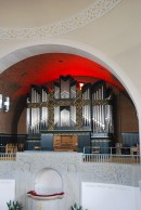 Vue de l'orgue Kuhn, église réformée, Weinfelden. Cliché personnel (automne 2012)