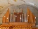 Vue de l'orgue Kuhn (1960) de l'église réformée, Herisau. Cliché personnel (automne 2012)