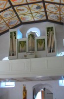 Vue de l'orgue H. Pürro (1950), St. Niklausen. Cliché personnel (mai 2013)