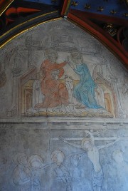 Peintures murales gothiques vers le choeur. Cliché personnel
