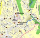 Emplacements de différentes églises de Mendrisio. Source: http://map.search.ch/mendrisio