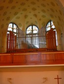 Vue de l'orgue Kuhn de cette église. Cliché personnel (juillet 2014)