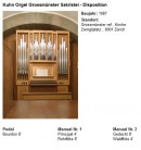 Orgue Kuhn de la Sacristie. Source: ancien site des orgues de Zurich (détruit en 02. 2016)