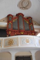 Vue de l'orgue Carlen-Füglister de la chapelle de l'Hospice du Simplon-Col. Cliché personnel