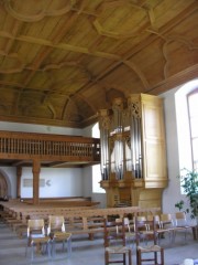 Galerie et orgue à Sornetan. Cliché personnel