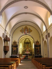 Intérieur de l'église de Gruyères. Cliché personnel