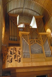 Le nouvel orgue en contre-plongée. Cliché personnel (2019)