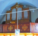 Vue de l'orgue Füglister de l'église de Eisten. Cliché personnel (sept. 2019)