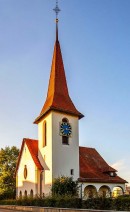 Eglise réformée de Cham. Source: www.chamapedia.ch/wiki/Evangelisch-reformierte_Kirche_Cham