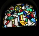 Château-d'Oex, vitrail de Jean de Castella, église cathol. (1935). Cliché personnel