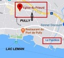 Carte pour Pully. Source: www.google.ch/maps/place/Eglise+du+Prieuré/