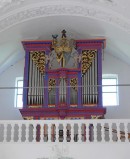 Vue de l'orgue de la Ringackerkapelle. Cliché personnel, sept. 2019